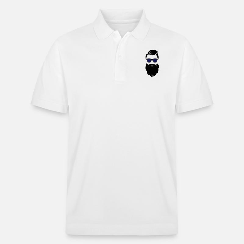 Hipster-Bart - Stanley/Stella Unisex Bio-Poloshirt PREPSTER - Weiß