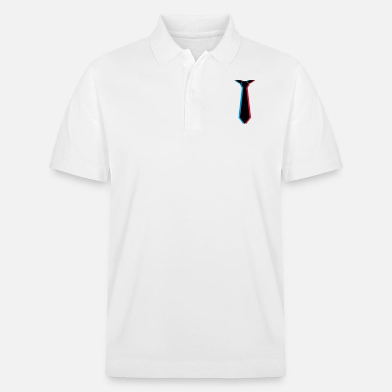 3d_krawatte_3c - Stanley/Stella Unisex Bio-Poloshirt PREPSTER - Weiß