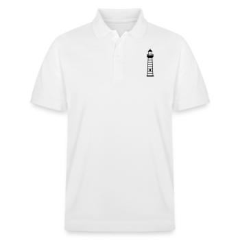 Leuchtturm - Stanley/Stella Unisex Bio-Poloshirt PREPSTER - Weiß - Vorne - Roxy (174cm) & Andy (188cm)