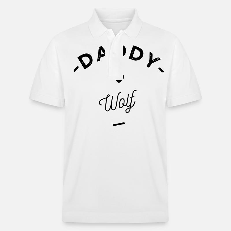 Daddy wolf - Stanley/Stella Unisex Bio-Poloshirt PREPSTER - Weiß