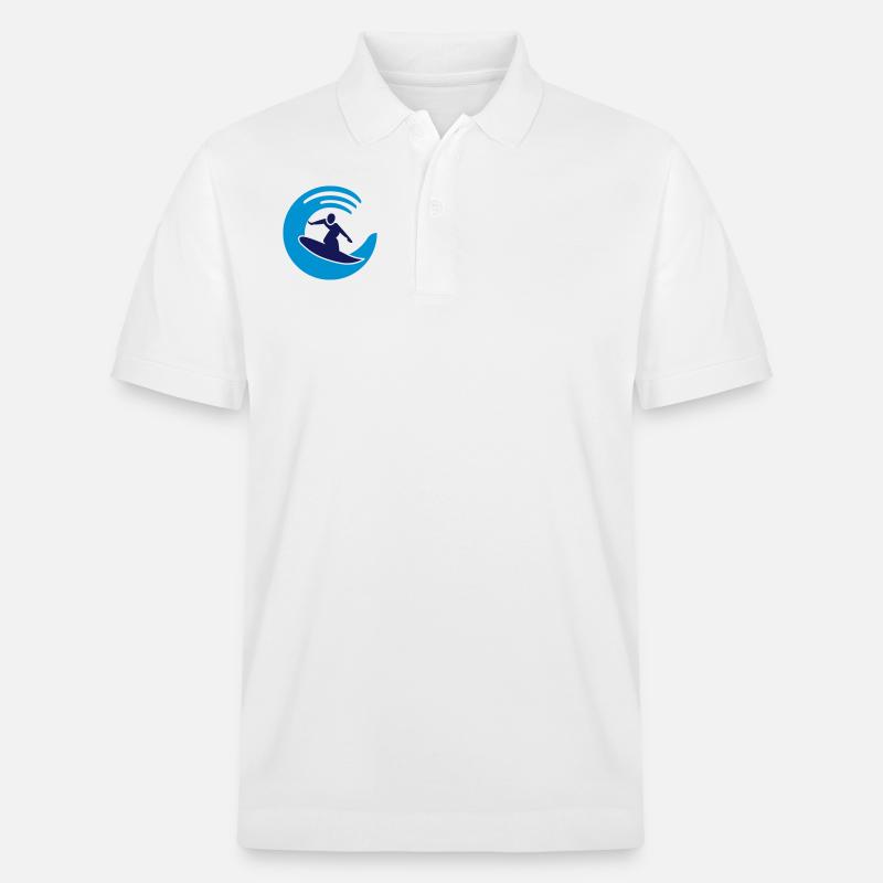 Logo de surf - Polo PREPSTER bio Stanley/Stella Unisexe - blanc