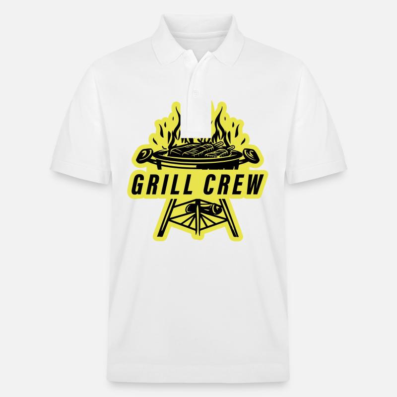 Grill Crew Grillen - Stanley/Stella Unisex Bio-Poloshirt PREPSTER - Weiß