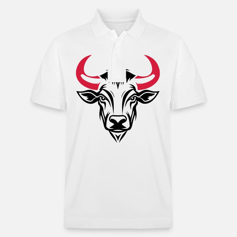 Tête de taureau Taureau - Polo PREPSTER bio Stanley/Stella Unisexe - blanc