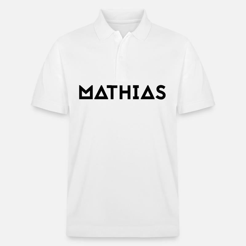 Vorname Mathias - Stanley/Stella Unisex Bio-Poloshirt PREPSTER - Weiß