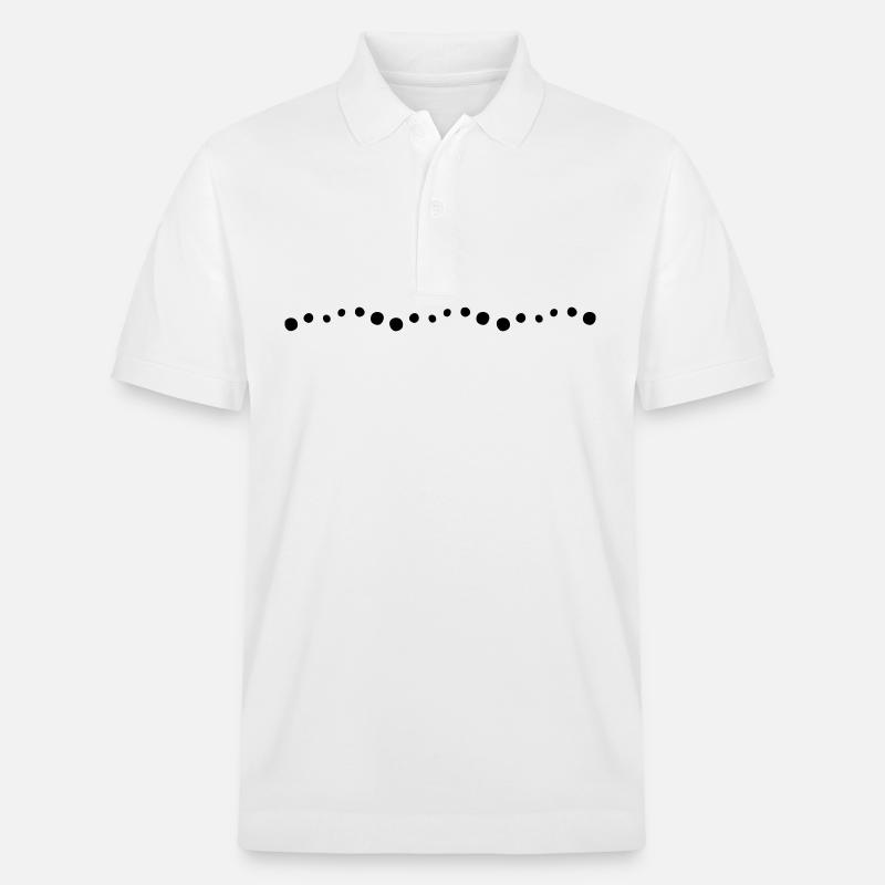 Punkte Linie - Stanley/Stella Unisex Bio-Poloshirt PREPSTER - Weiß