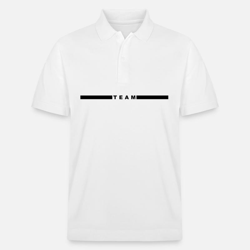Équipe avec poutres au centre - Polo PREPSTER bio Stanley/Stella Unisexe - blanc