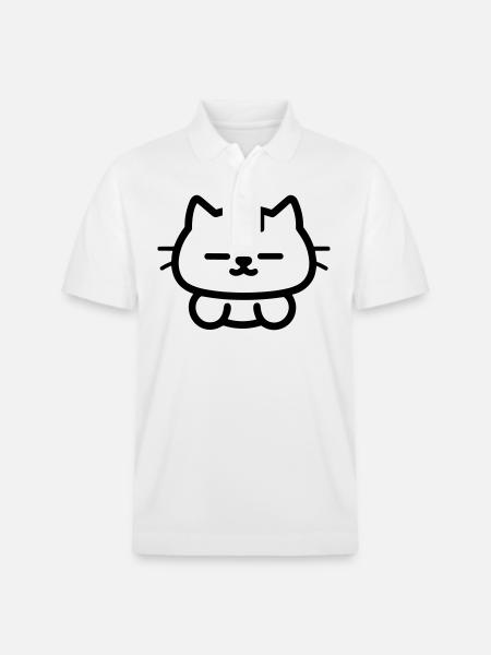 cat - Stanley/Stella Unisex Organic Polo Shirt PREPSTER - white