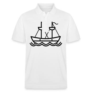 Bateau pirate - Polo PREPSTER bio Stanley/Stella Unisexe - blanc - Devant - Roxy (174cm) & Andy (188cm)