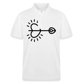 Heart Arrow - Stanley/Stella Unisex Organic Polo Shirt PREPSTER - white - Front - Roxy (174cm) & Andy (188cm)