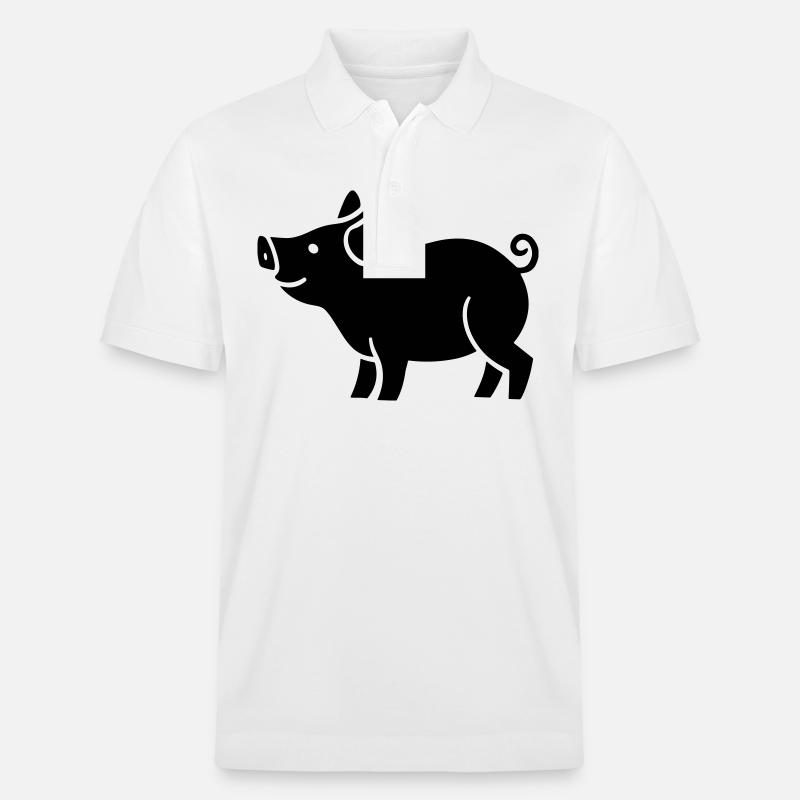 Schwein - Stanley/Stella Unisex Bio-Poloshirt PREPSTER - Weiß