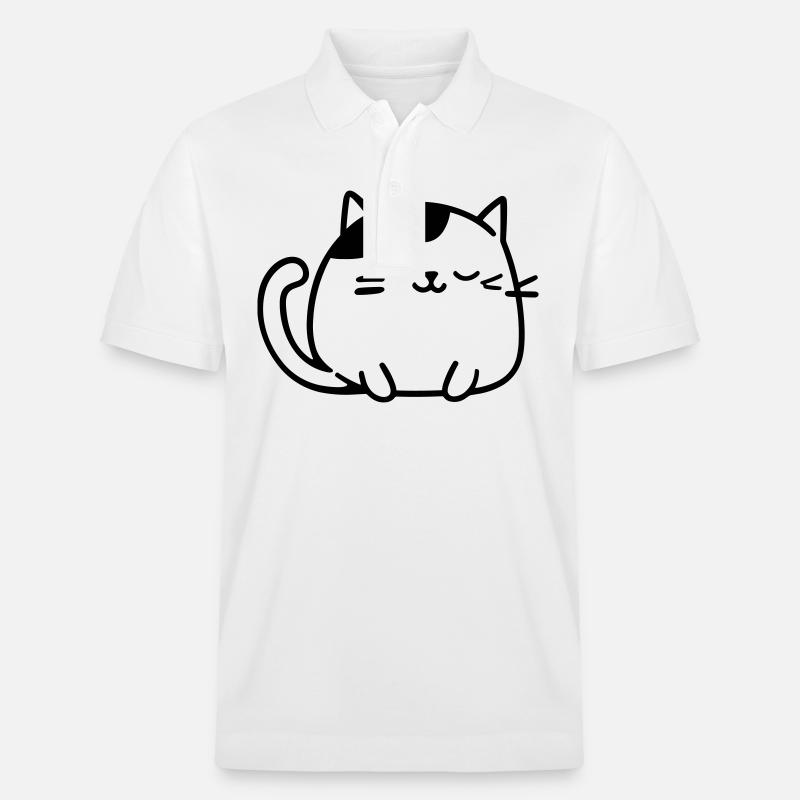 Katze - Stanley/Stella Unisex Bio-Poloshirt PREPSTER - Weiß