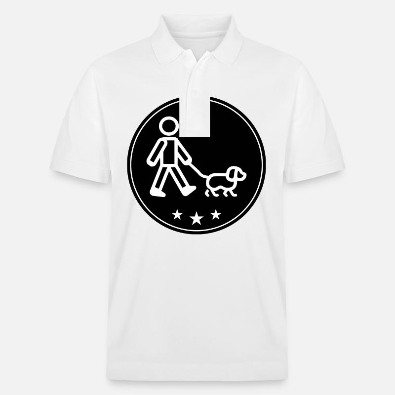 Gassi Gehen Hund - Stanley/Stella Unisex Bio-Poloshirt PREPSTER - Weiß