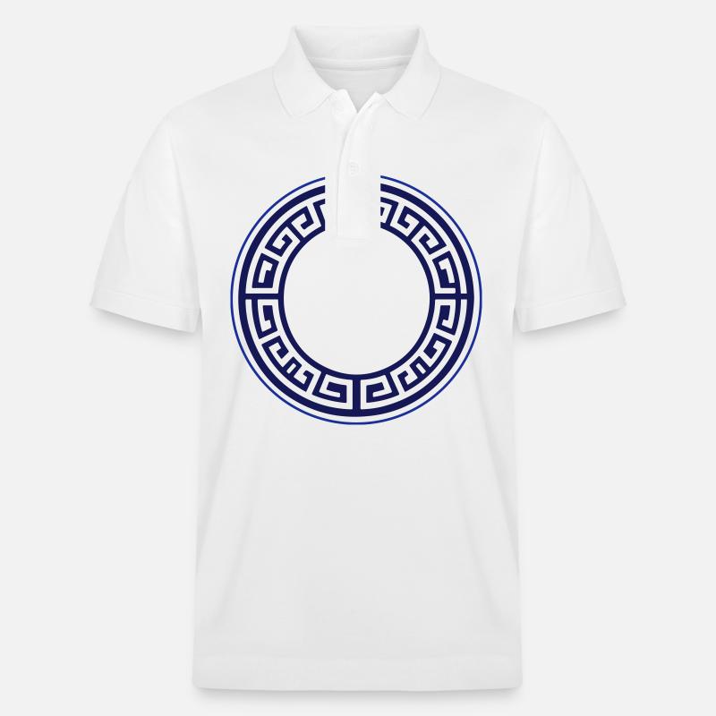 Griechisch Icon Kreis - Stanley/Stella Unisex Bio-Poloshirt PREPSTER - Weiß