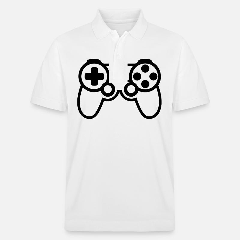 Videospiel-Controller - Stanley/Stella Unisex Bio-Poloshirt PREPSTER - Weiß