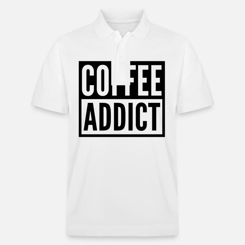 coffee addict - Polo PREPSTER bio Stanley/Stella Unisexe - blanc