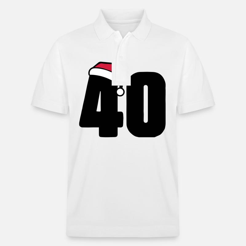 40 numéros de Noël - Polo PREPSTER bio Stanley/Stella Unisexe - blanc