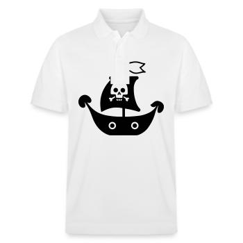 Bateau pirate - Polo PREPSTER bio Stanley/Stella Unisexe - blanc - Devant - Roxy (174cm) & Andy (188cm)