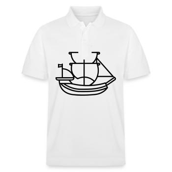 Bateau pirate - Polo PREPSTER bio Stanley/Stella Unisexe - blanc - Devant - Roxy (174cm) & Andy (188cm)