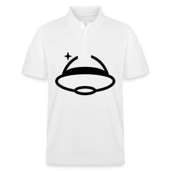 fliegende Untertasse - Stanley/Stella Unisex Bio-Poloshirt PREPSTER - Weiß - Vorne - Roxy (174cm) & Andy (188cm)