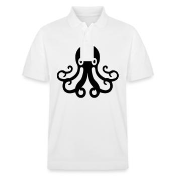 Krake - Stanley/Stella Unisex Bio-Poloshirt PREPSTER - Weiß - Vorne - Roxy (174cm) & Andy (188cm)