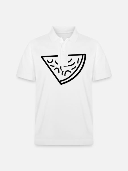 Pizza slice - Stanley/Stella Unisex Organic Polo Shirt PREPSTER - white