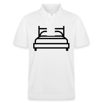 Bett - Stanley/Stella Unisex Bio-Poloshirt PREPSTER - Weiß - Vorne - Roxy (174cm) & Andy (188cm)