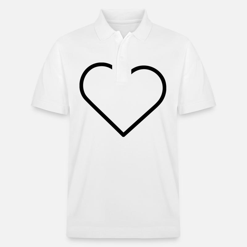 cœur - Polo PREPSTER bio Stanley/Stella Unisexe - blanc