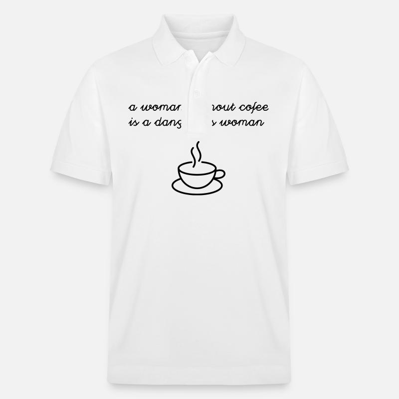 Frau ohne Kaffee - Stanley/Stella Unisex Bio-Poloshirt PREPSTER - Weiß
