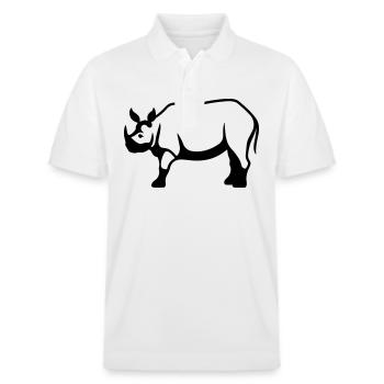 Nashorn - Stanley/Stella Unisex Bio-Poloshirt PREPSTER - Weiß - Vorne - Roxy (174cm) & Andy (188cm)