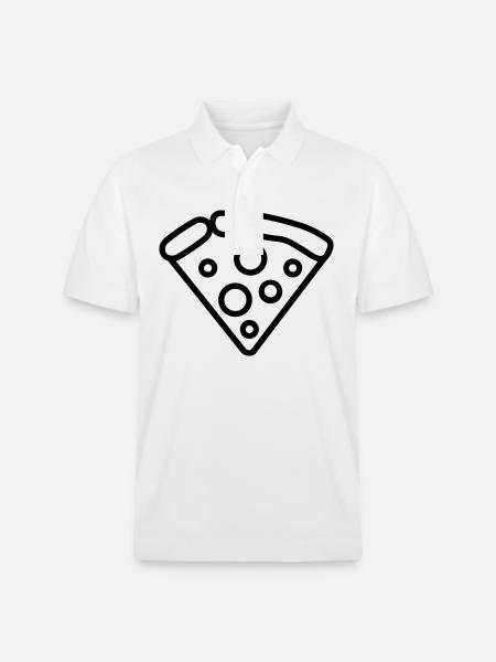Pizza slice - Stanley/Stella Unisex Organic Polo Shirt PREPSTER - white