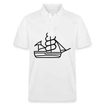 Bateau pirate - Polo PREPSTER bio Stanley/Stella Unisexe - blanc - Devant - Roxy (174cm) & Andy (188cm)