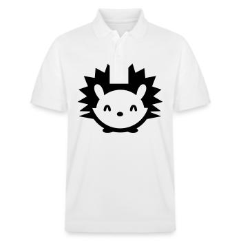 Igel - Stanley/Stella Unisex Bio-Poloshirt PREPSTER - Weiß - Vorne - Roxy (174cm) & Andy (188cm)