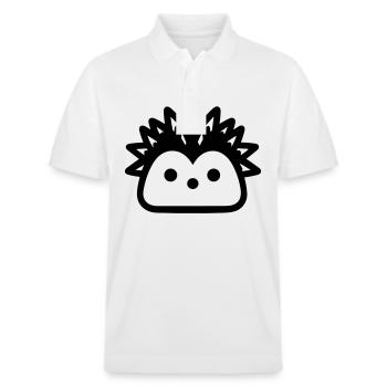 Igel - Stanley/Stella Unisex Bio-Poloshirt PREPSTER - Weiß - Vorne - Roxy (174cm) & Andy (188cm)