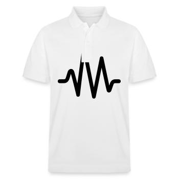 Herzschlag, Puls - Stanley/Stella Unisex Bio-Poloshirt PREPSTER - Weiß - Vorne - Roxy (174cm) & Andy (188cm)