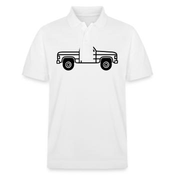Lkw - Stanley/Stella Unisex Bio-Poloshirt PREPSTER - Weiß - Vorne - Roxy (174cm) & Andy (188cm)