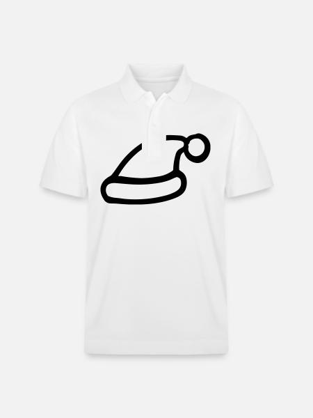 Christmas hat - Stanley/Stella Unisex Organic Polo Shirt PREPSTER - white