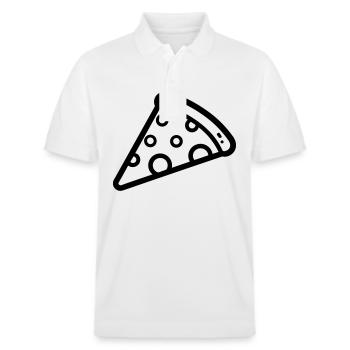 part de pizza - Polo PREPSTER bio Stanley/Stella Unisexe - blanc - Devant - Roxy (174cm) & Andy (188cm)