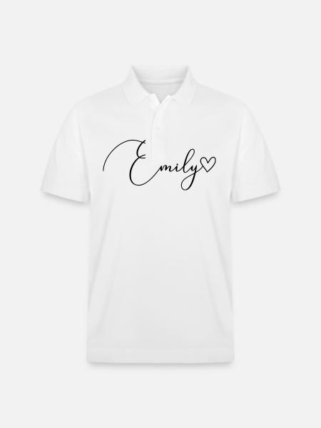 Emily navn Fornavn Pige - Stanley/Stella PREPSTER økologisk unisex poloshirt - hvid