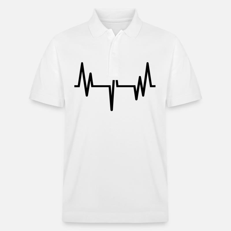 Pouls battement de coeur - Polo PREPSTER bio Stanley/Stella Unisexe - blanc