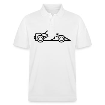 Race Car - Stanley/Stella Unisex Organic Polo Shirt PREPSTER - white - Front - Roxy (174cm) & Andy (188cm)