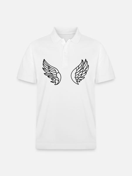 Angel Wings - Stanley/Stella Unisex Organic Polo Shirt PREPSTER - white