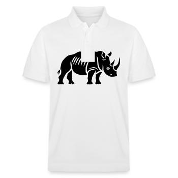 Nashorn - Stanley/Stella Unisex Bio-Poloshirt PREPSTER - Weiß - Vorne - Roxy (174cm) & Andy (188cm)