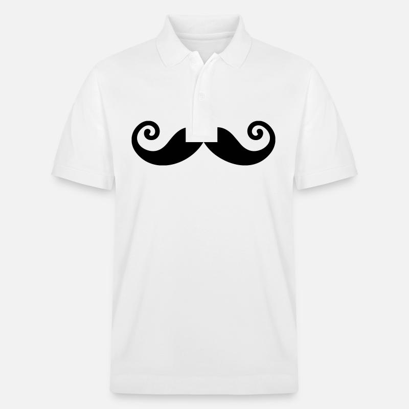 Schnurrbart - Stanley/Stella Unisex Bio-Poloshirt PREPSTER - Weiß