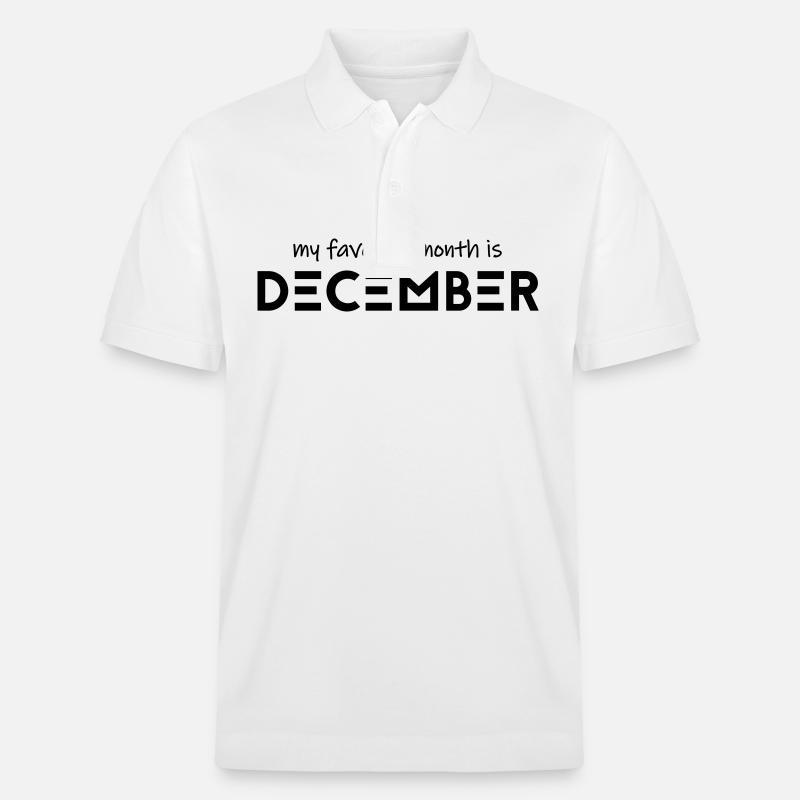 Mon mois préféré est décembre - Polo PREPSTER bio Stanley/Stella Unisexe - blanc