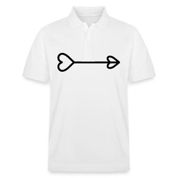 Heart Arrow - Stanley/Stella Unisex Organic Polo Shirt PREPSTER - white - Front - Roxy (174cm) & Andy (188cm)
