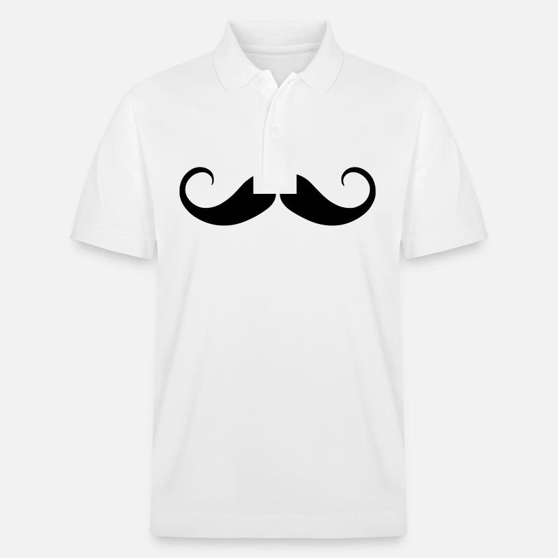 Schnurrbart - Stanley/Stella Unisex Bio-Poloshirt PREPSTER - Weiß