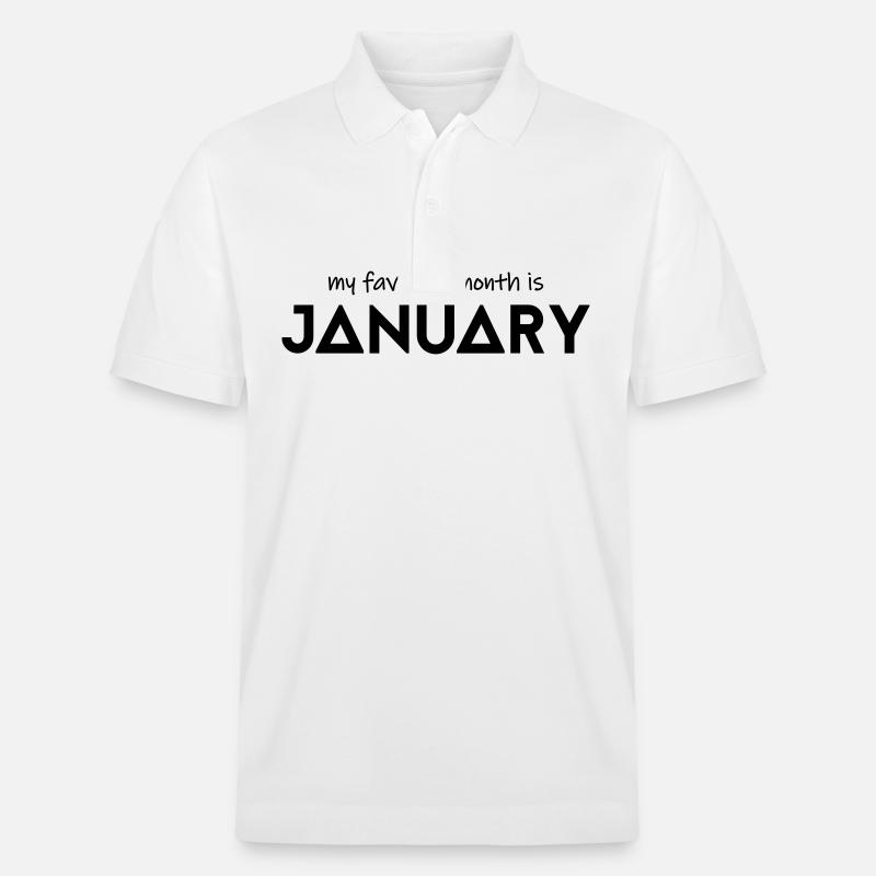 Mon mois préféré est janvier - Polo PREPSTER bio Stanley/Stella Unisexe - blanc