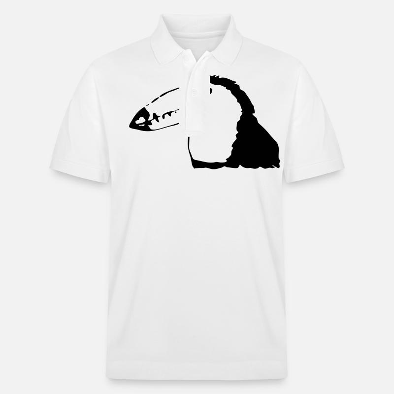 Tukan ähnlicher bunter Vogel - Stanley/Stella Unisex Bio-Poloshirt PREPSTER - Weiß
