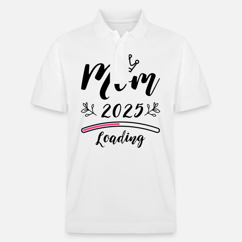 Mama 2025 Mom Loading - Stanley/Stella Unisex Bio-Poloshirt PREPSTER - Weiß
