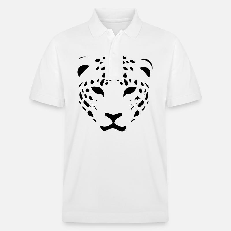 Leopard - Stanley/Stella Unisex Bio-Poloshirt PREPSTER - Weiß